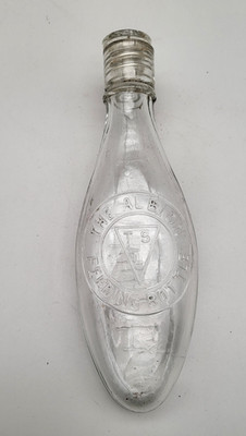 Antike Albion Baby Trinkflasche aus Glas: S. Maw, Son And Sons, London, um 1920