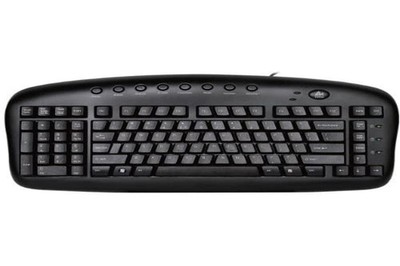 Ergonomic Left Handed Keyboard for Business / Accounting - 8 Multimedia Hotke...