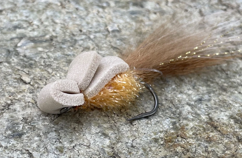 (2 Pack) Foxy Gurgler Top Water Ginger 2/0 Freshwater Flies Saltwater Flies - Image 2 of 3