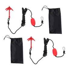 LABLT For Grapnel Boat Folding Marine Kayak Anchor Set 2 Pack Red 0.7KG