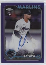 2024 Topps Chrome Rookie Purple Refractor 176/250 Jacob Amaya #RA-JAM Auto 1ja4