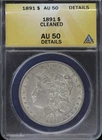 1891-P $1 Morgan Silver Dollar ANACS AU 50 Details