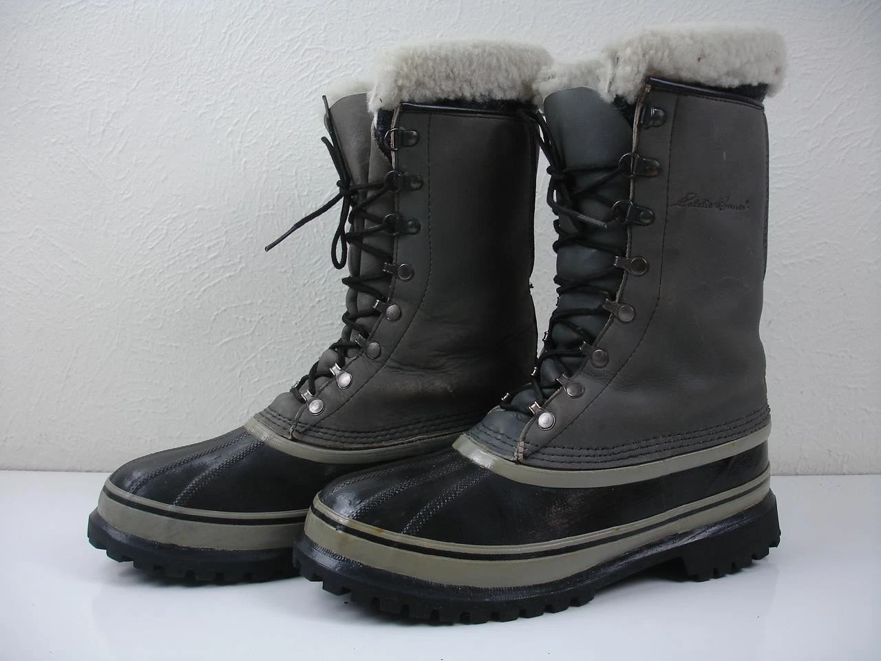 Men's 8 M Kaufman Canada Eddie Bauer Ridgeline Insulated Snow Boots Gray Winter