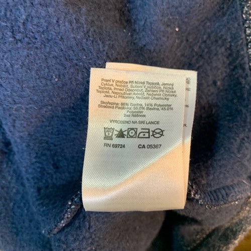 Maglione Columbia uomo 1/4 zip piccolo blu foderato in pile AM1534 misto cotone - Foto 7 di 13