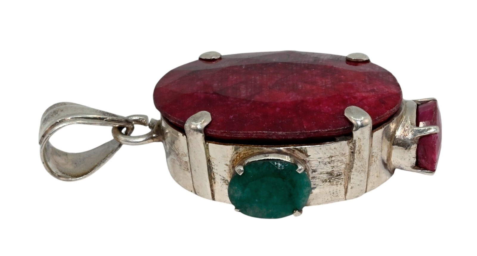 Gigantic Natural Red Ruby Solid 925 Sterling Silv… - image 2