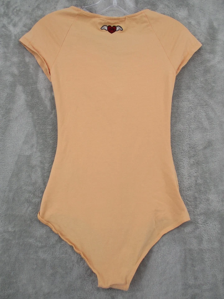 Body Odd Molly 1 EE. UU. Pequeño Corbata con Cordones Tejido Elastizado Bodycon Informal Logo Melocotón Foto 2 de 4