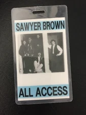 RARE SAWYER BROWN ALL ACCESS LAMINATE PASS TOUR BACKSTAGE PASS 