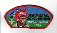 2005 National Jamboree JSP Great Sauk Trail Council, Michigan RED Border