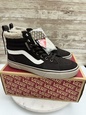 Vans Womens Size 7.5 Filmore Vans High Top Sherpa Suede Black Sneakers Boots s-l400.jpg main image 2
