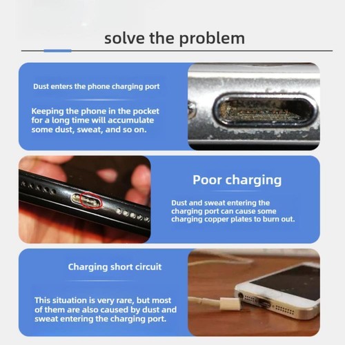 Alloy anti-lost plug charging port color -Dust Plug Alloy Loss G2O4 Type-C S6E9 - Photo 19/26
