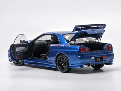 Nissan Skyline GT-R R34 (Blue) [Motorhelix] 1:18 scale