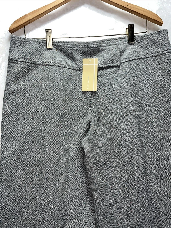 Pantalones de carrera To the Max para mujer Dawn Gay/plateados manchas pierna ancha talla 10 lana Y2K Foto 3 de 4