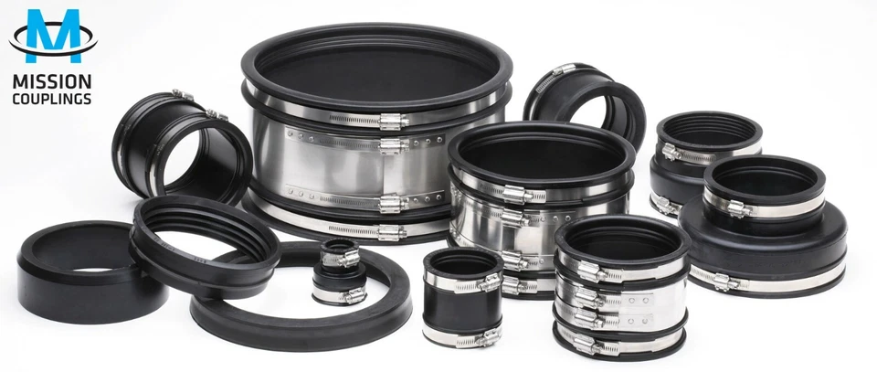 Flexible Rubber Reducer Coupling Adaptor Pipe Connector Fish Pond or Plumbing - Image 2 of 4