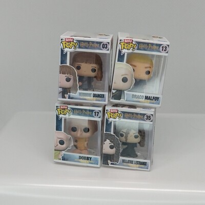 Funko Bitty Pop! - Harry Potter - Hermione Draco Dobby Bellatrix - Lot of 4