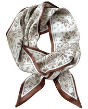 59" Mulberry Silk Like Head Scarf Women's Fashion Square Neck Satin Scarfs fo...