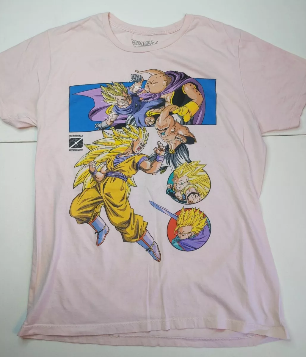 Dragon Ball Z New Adult T-Shirt - Majin Buu Saga Action Front Episodes Bac