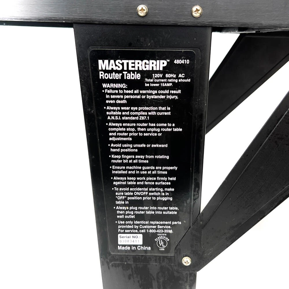 Mastergrip cheap router table