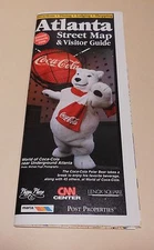  Vintage Coca Cola 1998 Atlanta Street Map & Visitor Guide