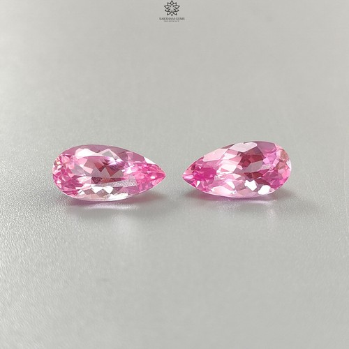 Synthetic Manmade Multi Color Gemstones Pear Shape Faceted Cut Pair for Jewelry - Picture 9 of 16
