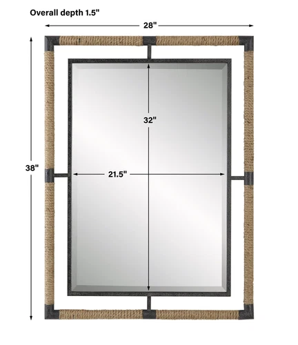 Melville Iron & Rope Mirror - Picture 7 of 7
