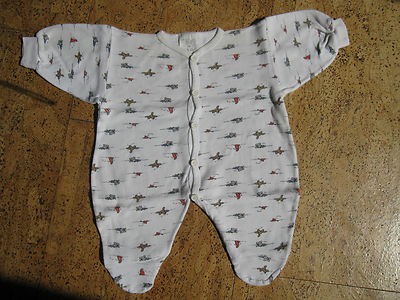 Schlafanzug Einteiler Gr. 56 Mädchen & Jungen 100% Baumwolle 