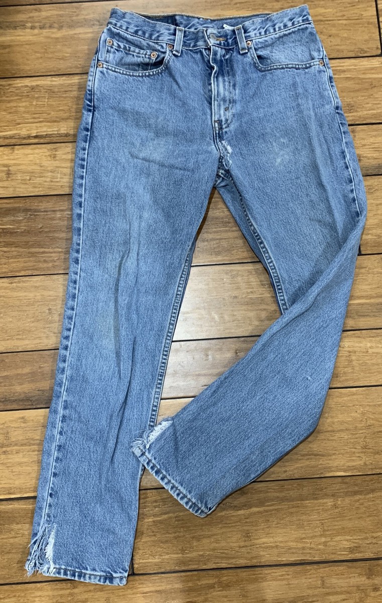 archive LEVI’S 512 W32 L34 縦落ち Vintage USA Made Levi's 512 Slim Fit Tapered Leg Light Wash