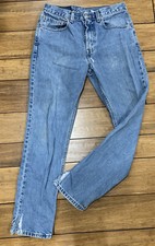 Vintage USA Made Levi  s 512 Slim Fit Tapered Leg Light Wash Distress Jeans 32x30