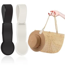 Black/White Magnetic Hat Clip Silicone Duckbill Hat Clip for Women Baseball Hats