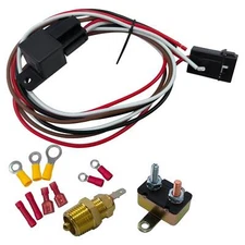 Electric Radiator Cooling Fan Relay Kit Universal Temp Control Switch Thermostat