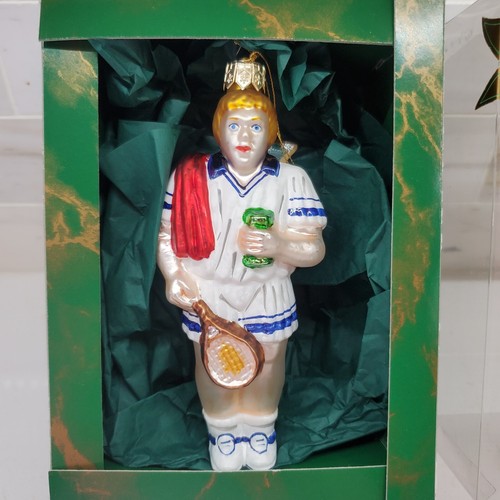 Tennisspieler Glas Weihnachtsschmuck Tschenstochau Galerie poliert mundgeblasen - Bild 6 von 24