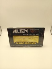 Alien Nostromo Boarding Ticket 24K Gold Plated Limited Edition 1979 Collectible