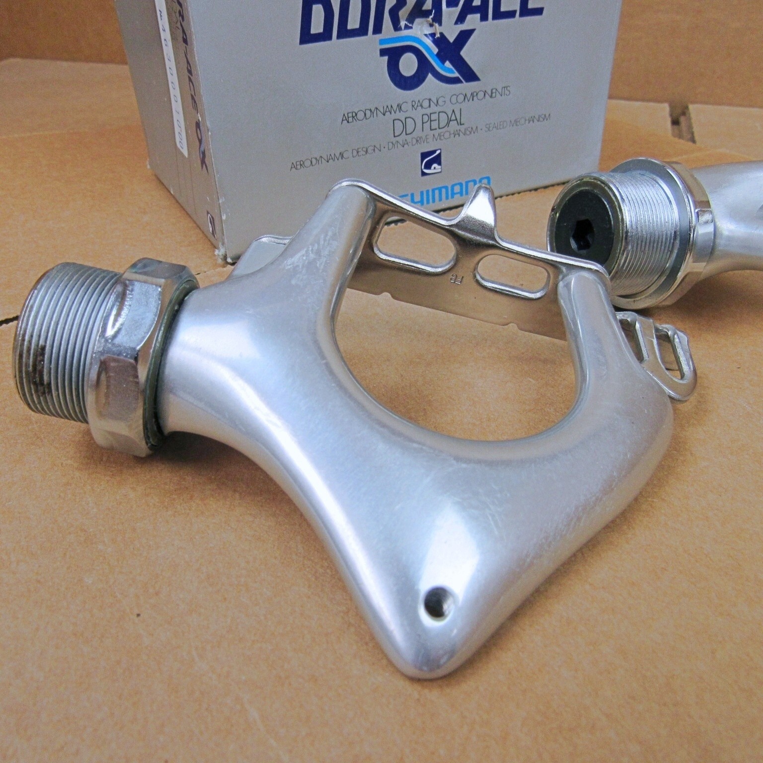Pédalier Shimano Dura Ace Dyna Drive – 170mm, 39/52 Dents, Avec Pédales Et Boîtier, Vintage