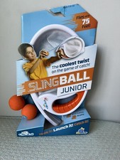 NEW SLINGBALL JUNIOR Hook Launch Catch Game by Djubi Blue Orange NIB