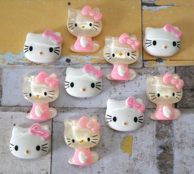 Cute 10Pcs Hello kitty Flatback Resin Cabochon Scrapbooking Crafts DIY