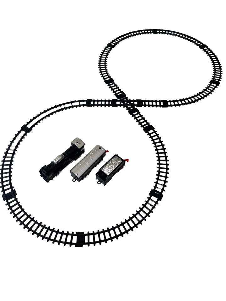 Juego de tren clásico a pilas con vías motor ligero niños niños juguete - Imagen 3 de 4