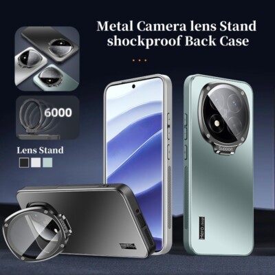 Camera lens Stand shockproof PC Back Case For Xiaomi Redmi Note 14 Pro+ / 14 Pro