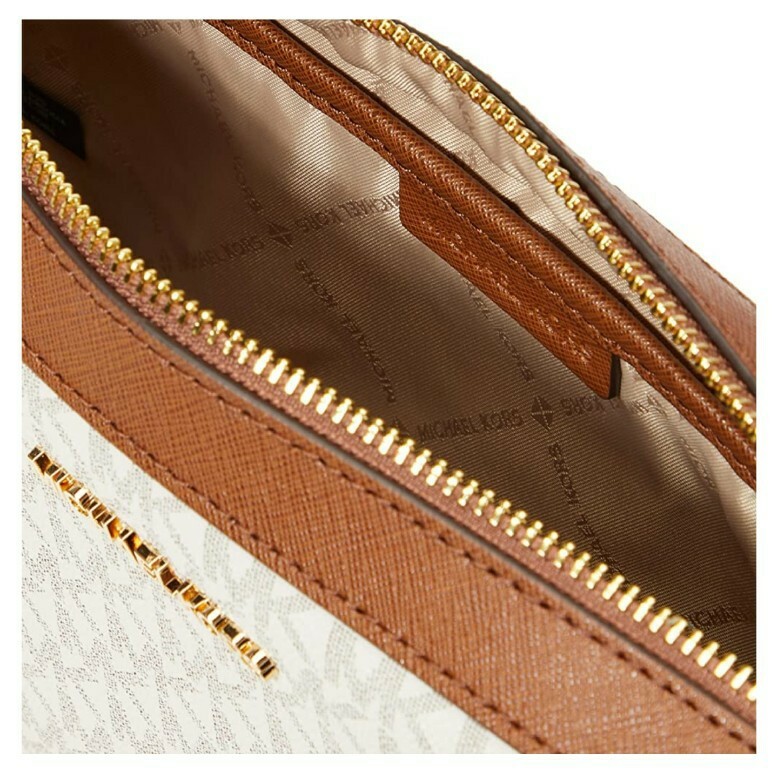 Michael Kors Jet Set Travel Optic Crossbody Bag - White for sale  