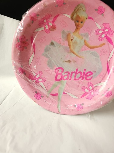 Barbie Ballerina Carta Decorazione Festa 1995 Vintage Party Express Rosa e Bianco - Foto 7 di 20