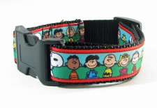 Cartoon dog collar handmade  adjustable buckle collar 1" wide or leash