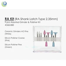 BesQual RA Kit, Grinding & Polishing RA Shank Latch Type 2.35mm Contains 9 pcs