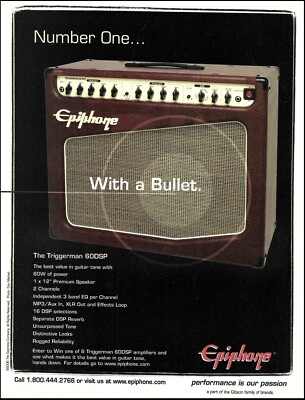 Epiphone Triggerman 60 DSP guitar amplifier 2006 original amp ad print