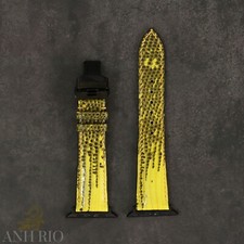 Lizard Leather Apple Watch Band for 49, 45, 44, 41, 38, 40, 42mm Butterfly Clas