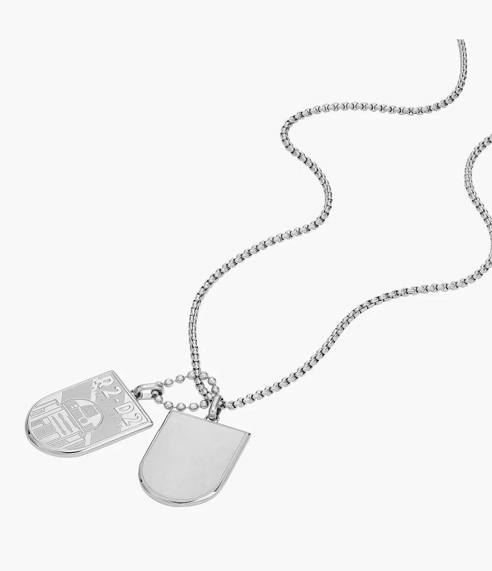 Fossil X Star Wars R2D2 Limited Edition Dogtag Necklace Stainless