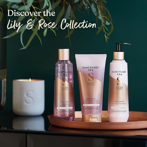 Sanctuary Spa Lily And Rose Body Lotion, Body Moisturiser, With Lotus Flower An - Picture 7 of 9