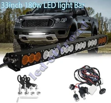 32inch Combo LED Light Bar Dual Color Driving Offroad Boat Truck SUV ATV 4WD 33"