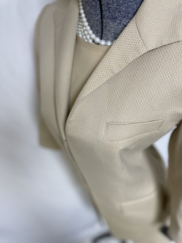 NEW $360 Anne Klein Dress Suit Size 6 Two Piece Set Camel Beige Pockets NEW - Picture 7 of 24