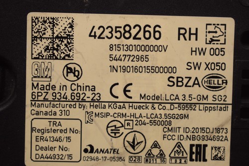 17 18 19 Buick Encore Blind Spot Alert Control Module Computer #704-MOD - Picture 8 of 8