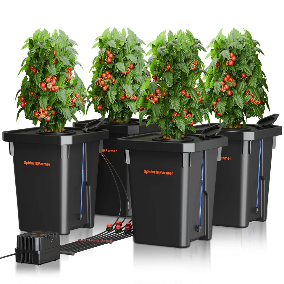 Spider Farmer DWC Hydroponic System 7 Gallon Deep Water Culture with 4 Buckets - Bild 2 von 4
