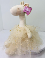 NWT FAO Soft Ivory Gold Glitter Giraffe Petit Bon 16" Plush Embroidered Eyes
