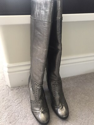 michael kors knee high boots Metallic Beautiful SIZE